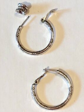 Brighton Small Hoop Charm earrings Silver Hold charms & beads including minis